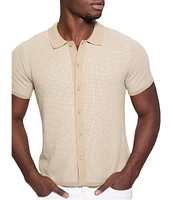 Guess Short Sleeve Highland Textured Knit Shirt