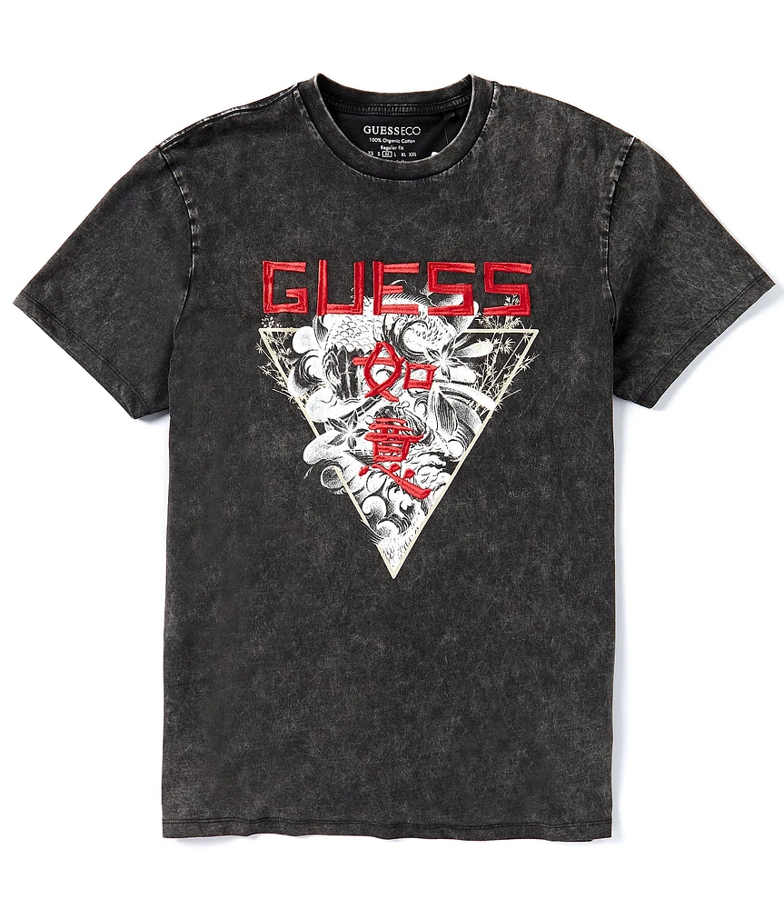 Guess Short Sleeve Japanese Triangle Graphic T-Shirt