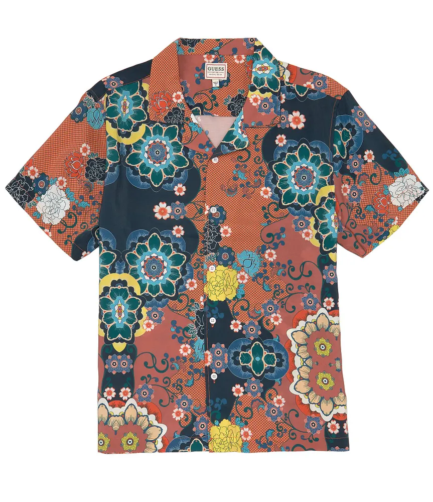 Guess Short Sleeve Pacific Bloom Woven Shirt