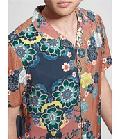 Guess Short Sleeve Pacific Bloom Woven Shirt