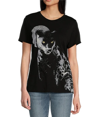 Guess Short Sleeve Panther Easy Graphic T-Shirt