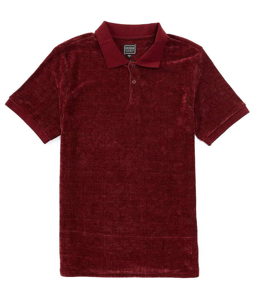 Guess Short Sleeve Parker Velour Polo Shirt