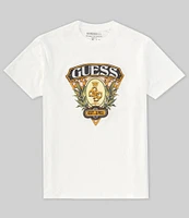 Guess Short Sleeve Quatro Crest Logo T-Shirt