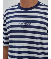 Guess Short Sleeve Simple Stripe T-Shirt