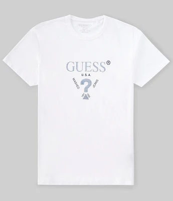 Guess Short Sleeve Treated Triangle Graphic T-Shirt