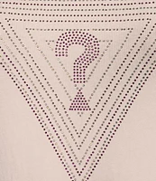 Guess Short Sleeve Triangle Rhinestone Ombre R3 T-Shirt