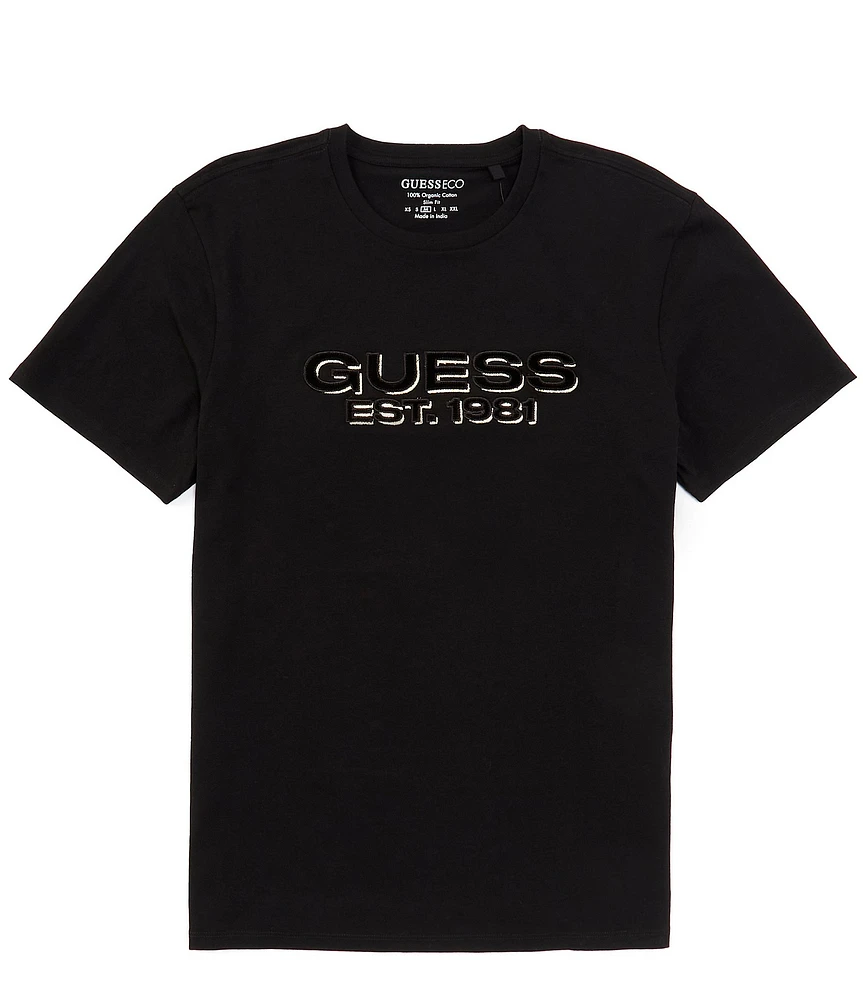 Guess Short Sleeve Velvet Logo T-Shirt