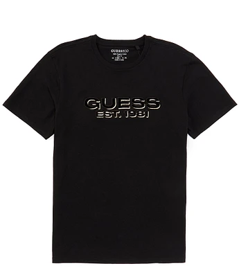 Guess Short Sleeve Velvet Logo T-Shirt