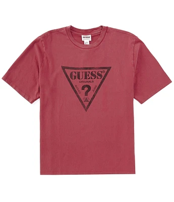 Guess Short Sleeve Vintage Triangle Graphic T-Shirt