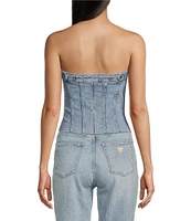 Guess Sofia Bustier Denim Tube Top