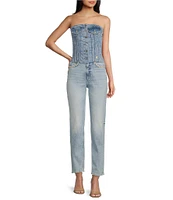 Guess Sofia Bustier Denim Tube Top