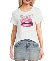 Guess Spicy Lips Short Sleeve Easy Graphic T-Shirt
