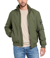 Guess Stand Collar Water Resistant Bomber Jacket