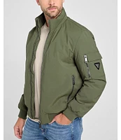 Guess Stand Collar Water Resistant Bomber Jacket