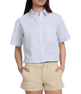 Guess Striped Boxy Poplin Shirt