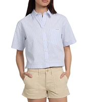 Guess Striped Boxy Poplin Shirt