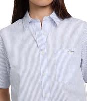 Guess Striped Boxy Poplin Shirt