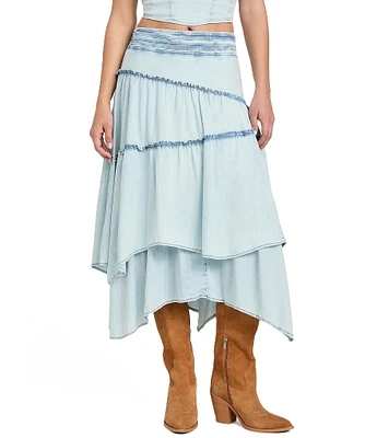 Guess Tanya Denim Midi Skirt