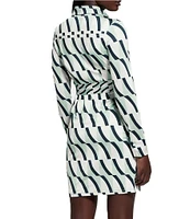 Guess Zora Printed Long Sleeve Mini Dress
