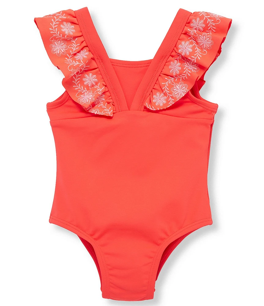 Habitual Baby Girls 12-24 Months Embroidered Bella One Piece Swimsuit