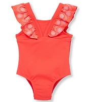 Habitual Baby Girls 12-24 Months Embroidered Bella One Piece Swimsuit