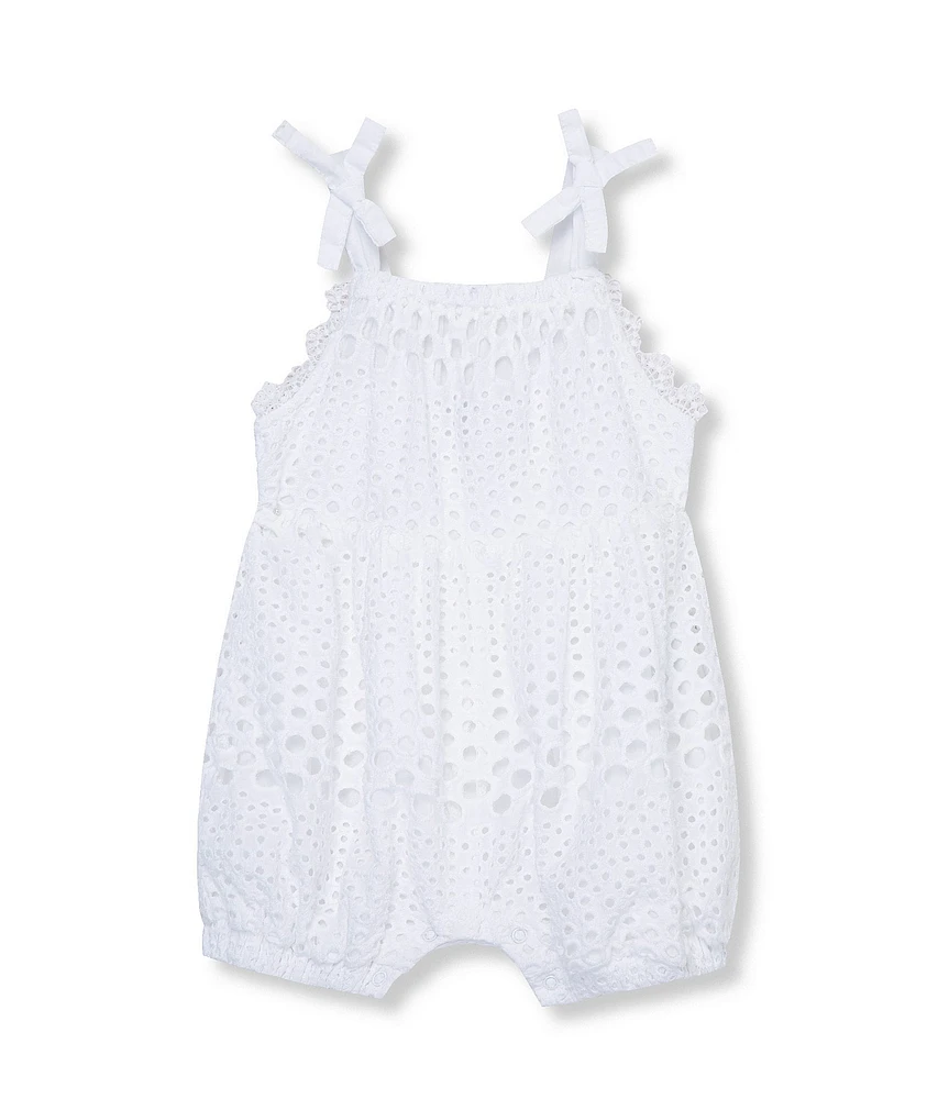 Habitual Baby Girls 12-24 Months Sleeveless Eyelet-Embroidered Babydoll Romper