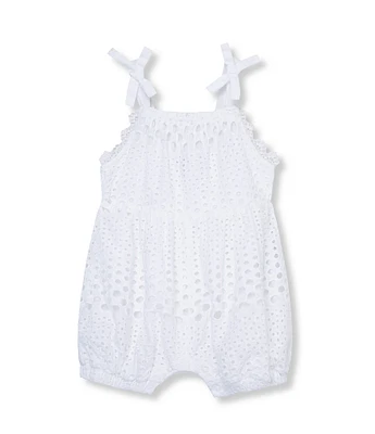 Habitual Baby Girls 12-24 Months Sleeveless Eyelet-Embroidered Babydoll Romper