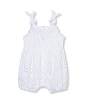 Habitual Baby Girls 12-24 Months Sleeveless Eyelet-Embroidered Babydoll Romper