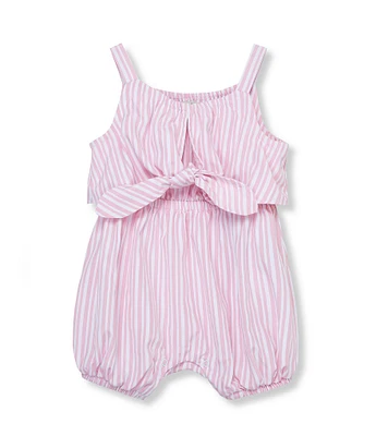 Habitual Baby Girls 12-24 Months Sleeveless Striped Tie-Front Romper