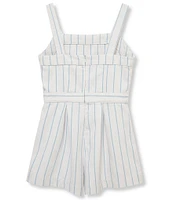 Habitual Big Girls 7-14 Sleeveless Strappy Striped Romper