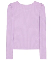 Habitual Big Girls 7-16 Long-Sleeve Keyhole Knit Top