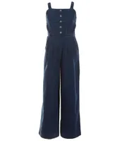 Habitual Big Girls 7-16 Sleeveless Wide Leg Denim Jumpsuit