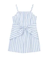 Habitual Little Girls 2T-6 Sleeveless Striped Tie Front Romper