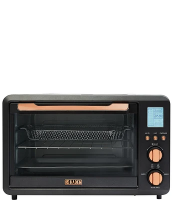 Haden 25 Liter 6-Slice Toaster Oven with Easy Reach Roll-Top Door, Air Fry, Bake, Broil, Toast Functions