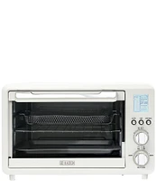 Haden 25 Liter 6-Slice Toaster Oven with Easy Reach Roll-Top Door, Air Fry, Bake, Broil, Toast Functions