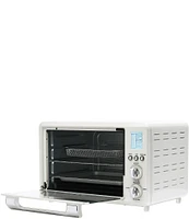 Haden 25 Liter 6-Slice Toaster Oven with Easy Reach Roll-Top Door, Air Fry, Bake, Broil, Toast Functions