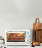 Haden 25 Liter 6-Slice Toaster Oven with Easy Reach Roll-Top Door, Air Fry, Bake, Broil, Toast Functions