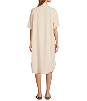 Half Moon by Modern Movement Short Sleeve Notch Collar Woven Button-Front Caftan