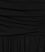 Half Moon by Modern Movement Solid Strapless Knit Tunic