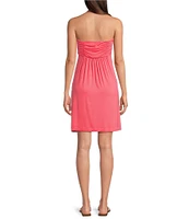 Half Moon by Modern Movement Solid Strapless Knit Tunic