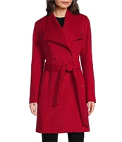 Halston Shawl Double Breasted Wrap Walker Coat