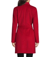 Halston Shawl Double Breasted Wrap Walker Coat