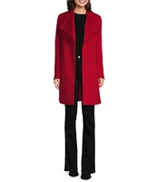 Halston Shawl Double Breasted Wrap Walker Coat