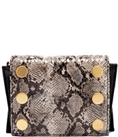 Hammitt Allen Brushed Gold Contrast Snake Print Wallet