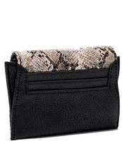 Hammitt Allen Brushed Gold Contrast Snake Print Wallet