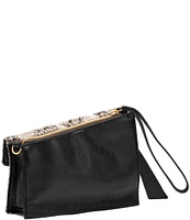 Hammitt Curtis Clutch Contrast Snake Print Crossbody Bag