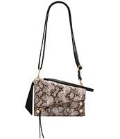 Hammitt Curtis Clutch Contrast Snake Print Crossbody Bag