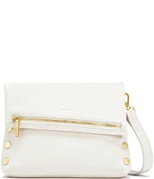 Hammitt Fold-Over VIP Leather Medium Gold Hardware Crossbody Bag