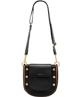 Hammitt Kayce Medium Pebble Leather Gold Hardware Magnetic Saddle Crossbody Bag