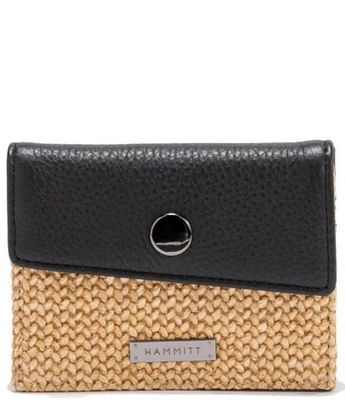 Hammitt Montana Raffia Gunmetal Pocket Wallet